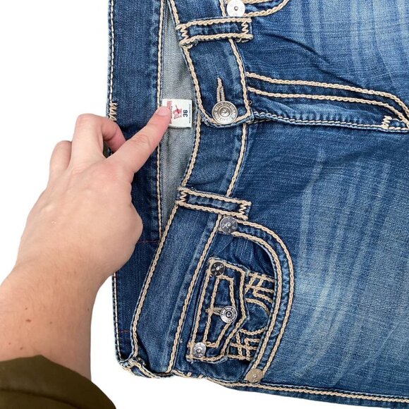 True Religion Jeans Size 36 ROPESTITCH BIG T Blue - Picture 7 of 7